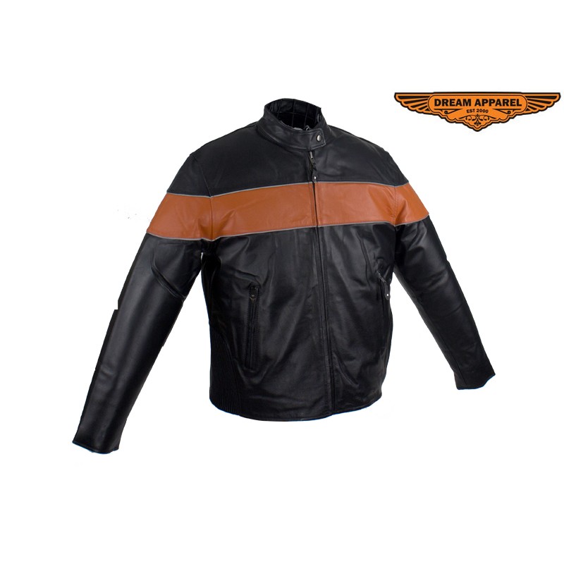 Womens Orange Motorcycle Leather Jacket